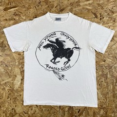 VTG 1991 Neil Young Crazy Horse Ragged Glory White Single Stitch Tour Shirt XL