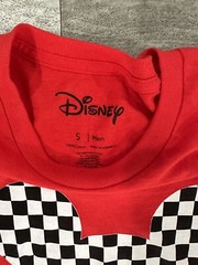 Disney Mens T-Shirt Red Logo Neff Mickey Too Many People Grow Up Size Small