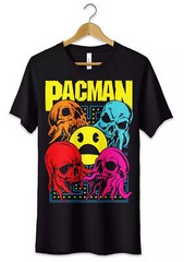 Pac-Man Video Games T-Shirt T-Shirt Black Pacman Unisex S M L XL XXL