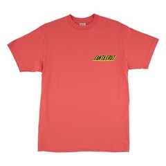 Santa Cruz Rob Roskopp CRUZ CONTROL LOGO Skateboard T Shirt CORAL