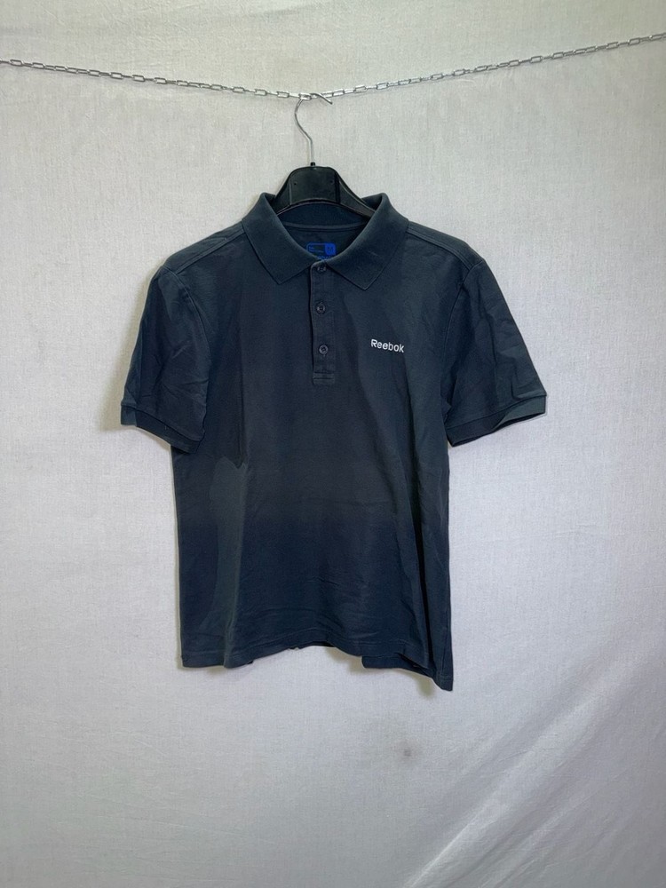 Reebok Elements Short Sleeve Cotton Polo Shirt in Midnight Navy