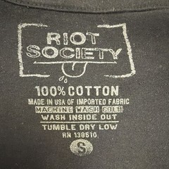 Riot Society unisex Size S Black California Bear Graphic Cotton Jersey T-Shirt