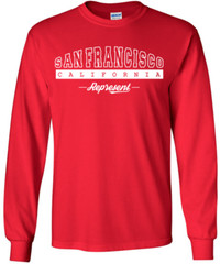 San Francisco California State T-Shirt Long Sleeve Graphic Tees Unisex Apparel