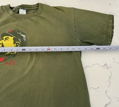 Vintage Chairman Mao Zedong Graphic T Shirt XL Green Chinese Characters China