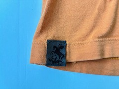 Complexo B Hand Print Graphic Crew T-Shirt Orange Brazil Catholic Religious