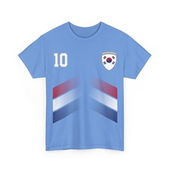 South Korea Tee, South Korean Flag South Korea Number 10 Soccer Jersey Shirt