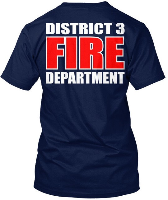 District 3 Fire Dept 814 – Department Tee T-Shirt Made in the USA Size S to 5XL