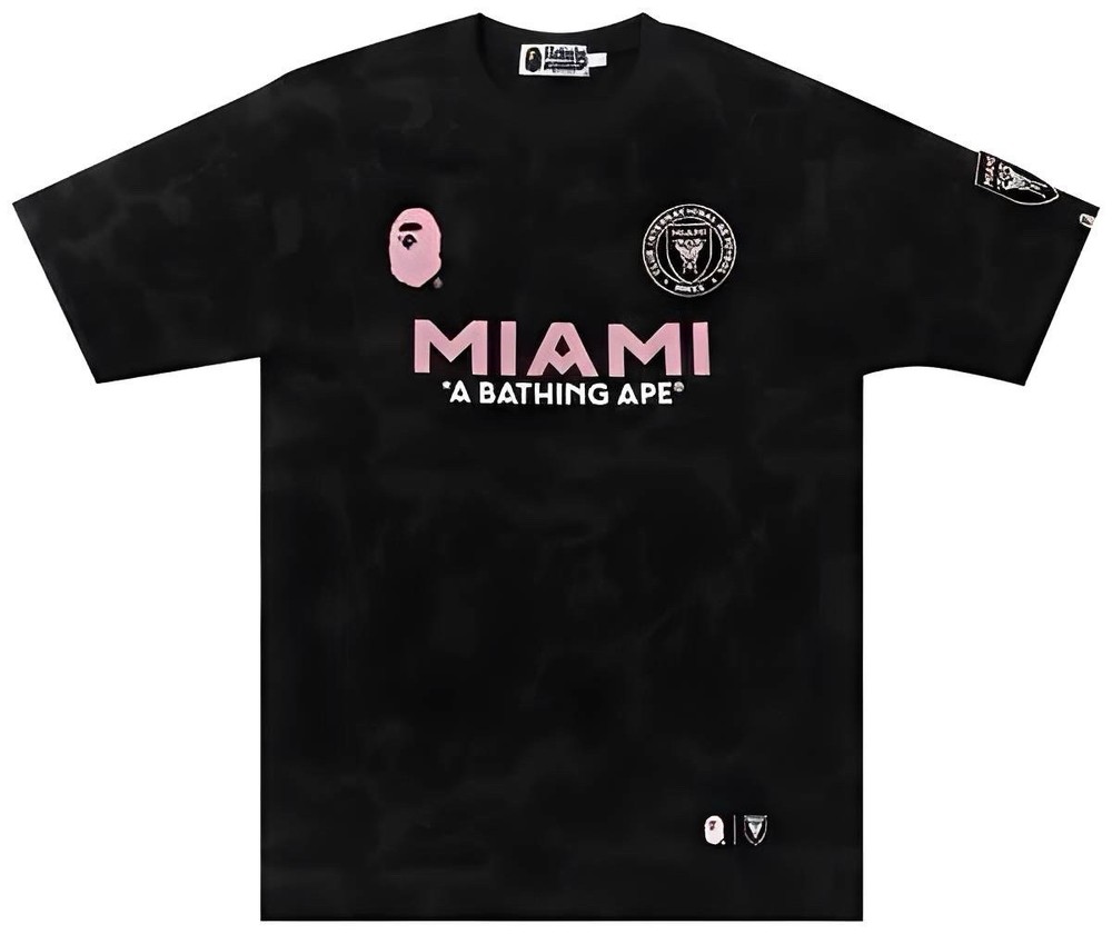 A Bathing Ape BAPE Inter Miami CF Baby Milo Graphic Crew Neck T-Shirt L Black