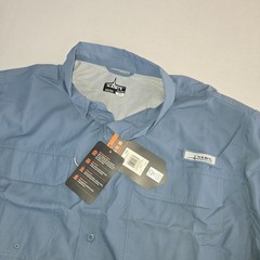 Habit Men’s Long Sleeve Blue Springs 50+ UPF Quick Dry Shirt Size 2XL Nwt