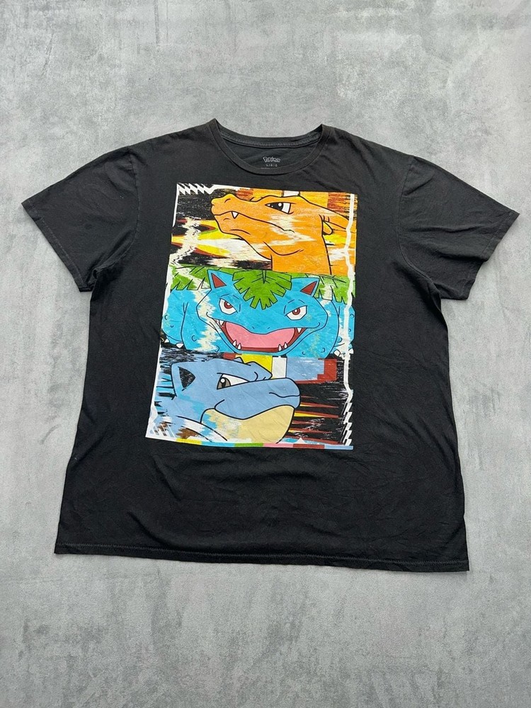 Pokémon Charizard Venusaur and Blastoise Graphic T-Shirt