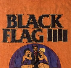 Black Flag 1985 Loose Nut Tour Tee Raymond Pettibon Vintage M Orange