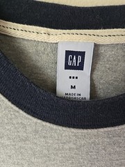 MENS GAP SHORT SLEEVE SLUB TEE black and gray med. VARIETY exc. cond