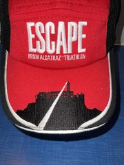 Escape Alcatraz Swim Triathlon Swim Bike Run StrapBack Hat Prison Lighthouse