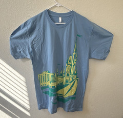 American Apparel Disney Walt Disney World Blue Graphic T-Shirt XL Cotton Knit