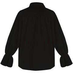 Medieval Lapel Pleated Puffy Sleeve Shirt Men Vintage Long Sleeve Cosplay Shirts