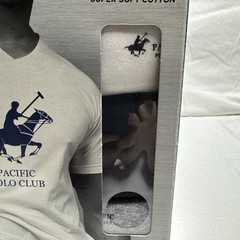Pacific Polo Club Men’s V-Neck Tees Large Assorted Box of 3 Pack Breathable NIB