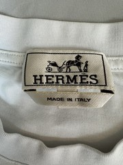 Hermès Porte de Box Graphic T-Shirt White Luxury Designer Tee Italy L/XL