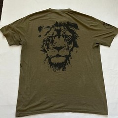 Perfect Tri T Shirt Mens Large Army Green Short Sleeve 926 ang Lion Graphic Tee