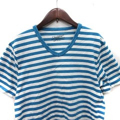 Journal Standard Tshirt Cut and Sew Border Short Sleeve L Blue White /YI Men’s