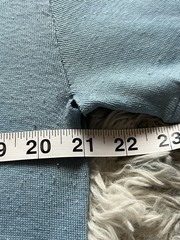 Vintage 60s 70s Cotton Poly Blend T-Shirt Blue Size XL Single Stitch