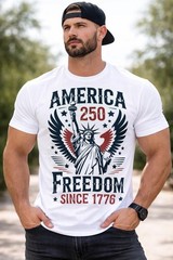 USA 250th Anniversary Shirt, America 250 Freedom Since 1776 Tee, Patriotic 4th