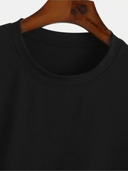 Unisex Crew Neck Casual T-Shirt Comfortable Stretch Fabric Summer Wear❀