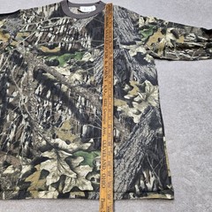 Men’s Vintage Mossy Oak Camo AOP Long Sleeve Shirt Size L Ranger USA Made 90s
