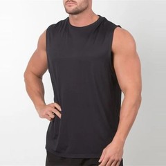 Mens Cotton Sleeveless T Shirt Tank Solid Blank Hot Summer Gym Cool Comfort