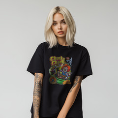 Chucky Charms Horror Cereal Parody T-Shirt – Funny Scary Movie Graphic Tee A101