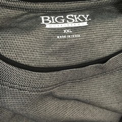Sz 2xl Big Sky Outfitters shirt pull over gray tweed look poly cotton blend