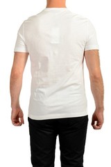 Versace Men’s White Logo Embellished Crewneck Short Sleeve T-Shirt US 2XL IT 56