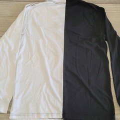 Lurking Class by Sketchy Tank Shirt Mens M Corner Split Black White Long Sleeve