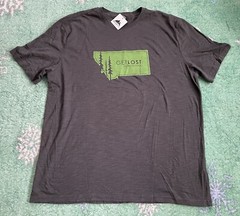 NEW District Made “Montana Get Lost” XL Shirt – Gray With Green Graphic