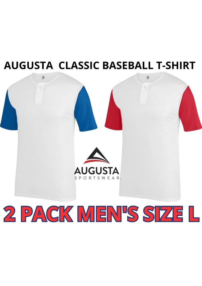 Augusta Cassic Baseball Style T-Shirts New 2 Pack Value Lot Size L