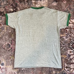 Vintage 1970s Russell Athletic Gold Label Zides Sports Ringer T-Shirt Green – L