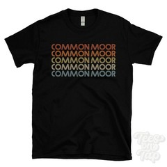 COMMON MOOR REPEATED RETRO STYLE T-SHIRT mens & womens uk place name gift