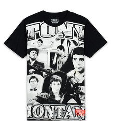 Scarface Mens Tony Montana Godfather 80’s Shirt Black White Size Large