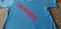 HEDONISM TEE SHIRT 70S NEGRIL BEACH VILLAGE COOL SOFT THIN SHIRT ALMOST SEE THRU