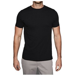 Black White Men 100% Thick Cotton Casual T-Shirt Short Sleeve Tee Crew V Neck