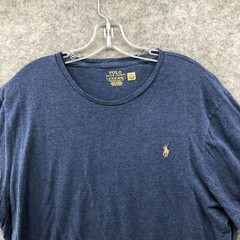 Polo Ralph Lauren Classic Slim Fit T Shirt Mens XL Blue Short Sleeve Pony Logo