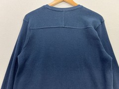 And Now This Mens Blue Thermal Waffle Knit Long Sleeve T-Shirt XL Casual Top