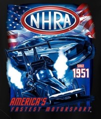NHRA AMERICAS FASTEST MOTOR SPORT SINCE 1951 BLACK TEE FREE SHIPPING