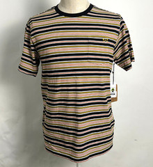 Dark Seas Knit Pocket T-Shirt Bagby Black/Tobacco/Burnt Orange/White Size M NWT