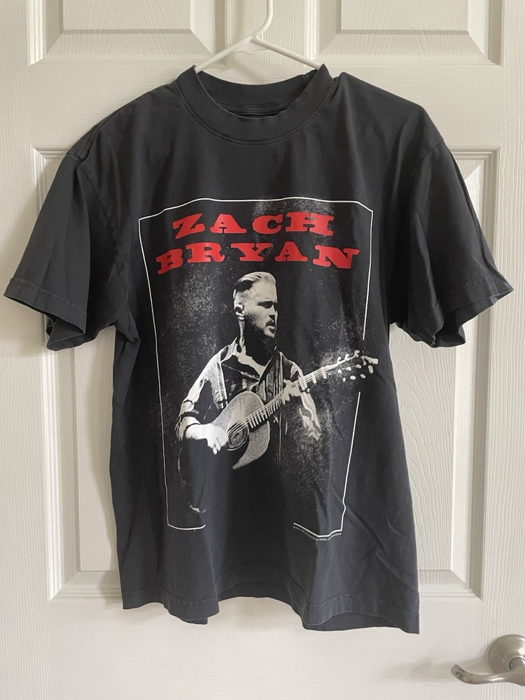 2024 Zach Bryan Quittin Time Tour Med M Concert Graphic T-Shirt NEW Black Horse
