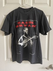 2024 Zach Bryan Quittin Time Tour Med M Concert Graphic T-Shirt NEW Black Horse