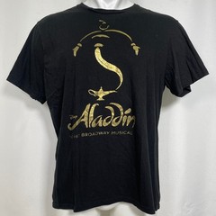 Disney Aladdin The Hit Broadway Musical Black Metallic Gold T-Shirt Men’s XL