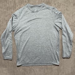 Members Mark Luxe Brushed Crew Shirt Mens Size XL Gray Heathered Active Wear