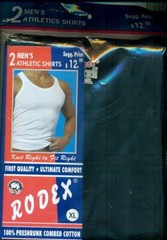 2 Pack Men’s White /Black A-Shirt TANK TOP ” 100% Cotton ” Size up to 4XL