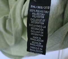 Raw Yarn Supersoft Men’s Henley Shirt Size 3XL sage green Polyester Machine Wash