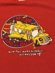 VTG Fruit Of The Loom Heavy Cotton T-Shirt Size M 100% Cotton Graphic Print Red